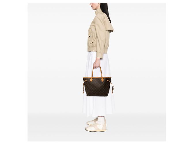 Louis Vuitton Brown Monogram Neverfull MM Marrone - vista 6