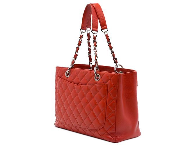 Chanel Red Caviar Grand Shopping Tote Rosso - vista 2