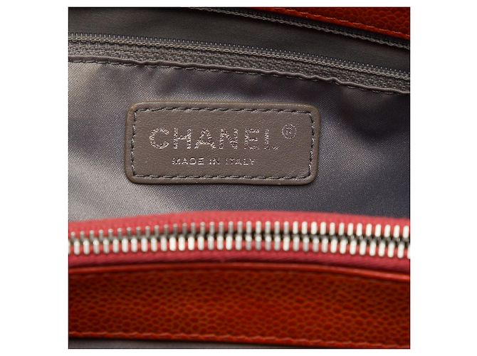 Chanel Red Caviar Grand Shopping Tote Rosso - vista 5