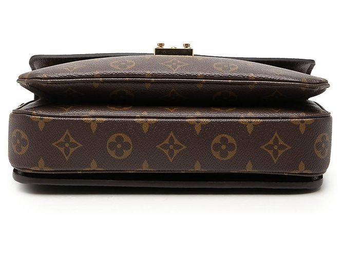 Louis Vuitton Brown Monogram Pochette Metis Marrone - vista 3