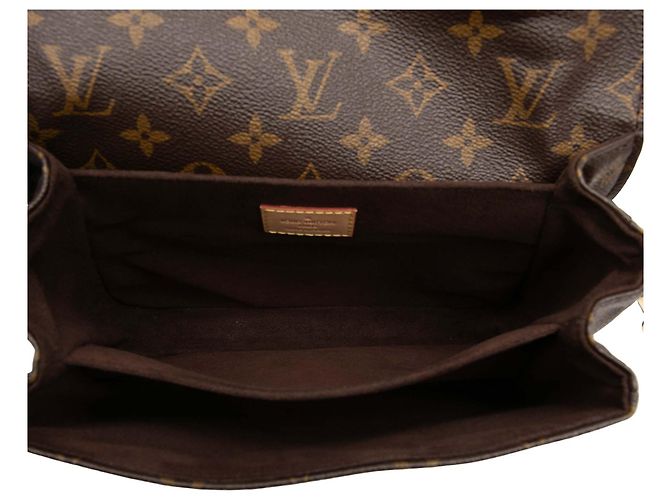 Louis Vuitton Brown Monogram Pochette Metis Marrone - vista 4