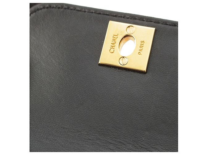Chanel Black Mini CC Quilted Lambskin Top Handle Flap Nero - vista 10