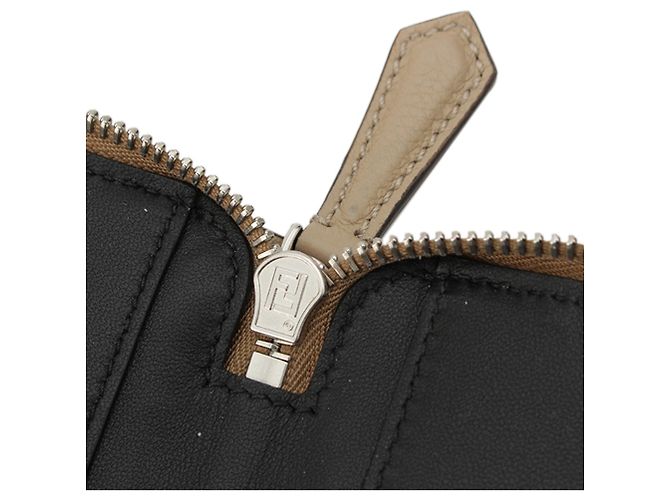 Portadocumenti e pochette con zip Fendi in pelle beige - vista 5