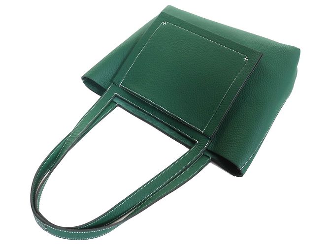 Hermès Green Clemence Cabasellier 31 Verde - vista 11