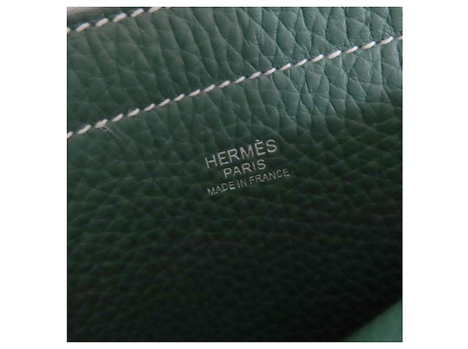 Hermès Green Clemence Cabasellier 31 Verde - vista 5