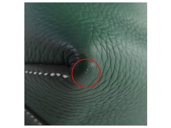 Hermès Green Clemence Cabasellier 31 Verde - vista 7