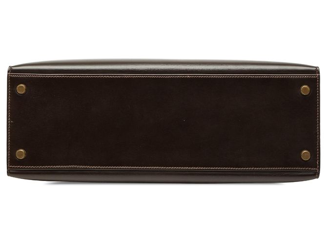 Hermès Brown Box Calf Kelly II Sellier 32 Marrone Marrone scuro - vista 3