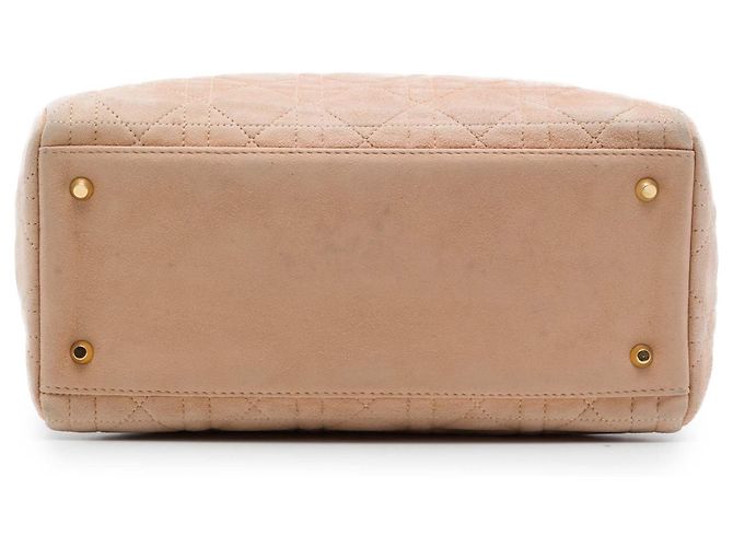 Dior Pink Medium Suede Cannage Lady Dior Rosa - vista 3