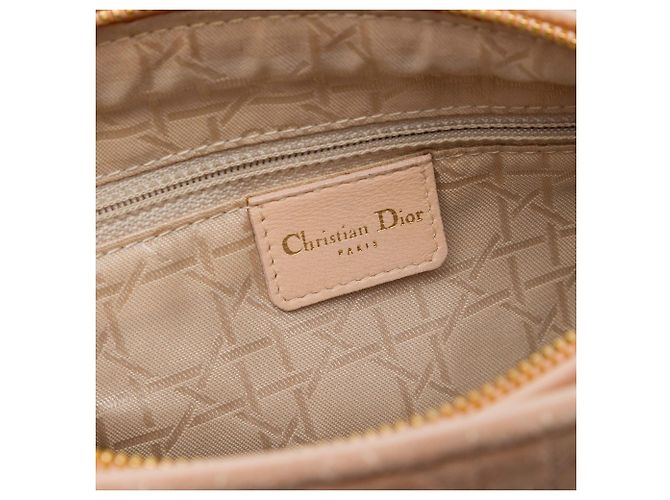 Dior Pink Medium Suede Cannage Lady Dior Rosa - vista 5
