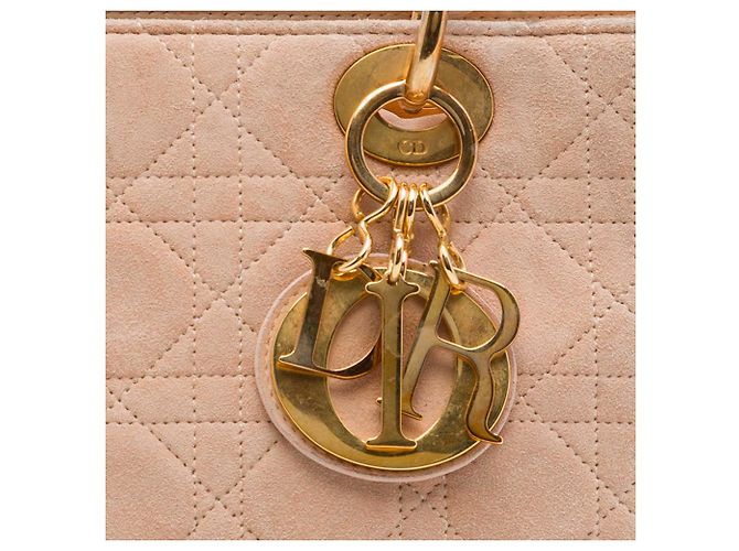 Dior Pink Medium Suede Cannage Lady Dior Rosa - vista 6