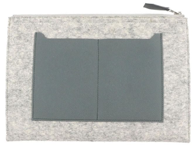 Hermès Gray Epsom and Felt Toodoo 29 Marrone - vista 2