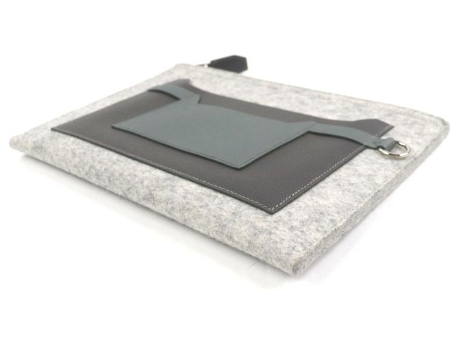 Hermès Gray Epsom and Felt Toodoo 29 Marrone - vista 3