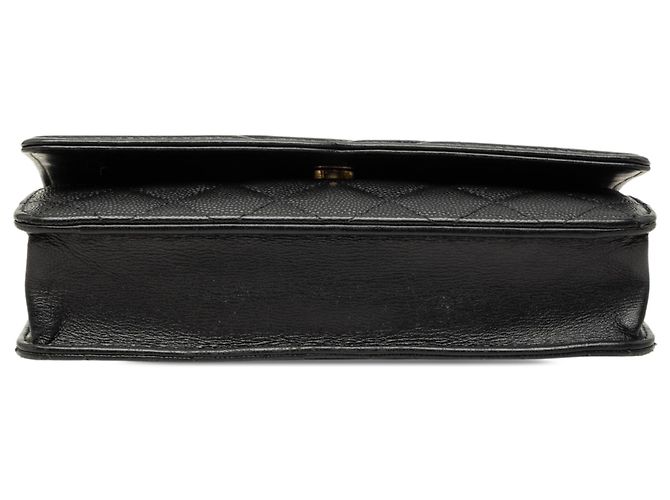 Chanel CC Filigree Wallet On Chain aus schwarzem Kaviarleder - Ansicht 3