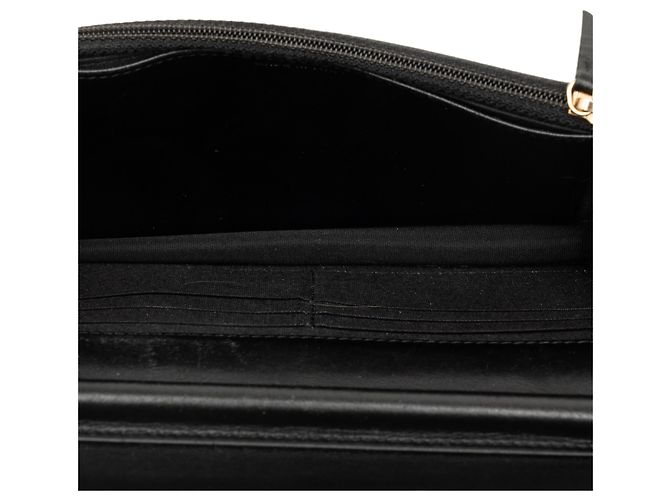 Chanel CC Filigree Wallet On Chain aus schwarzem Kaviarleder - Ansicht 4