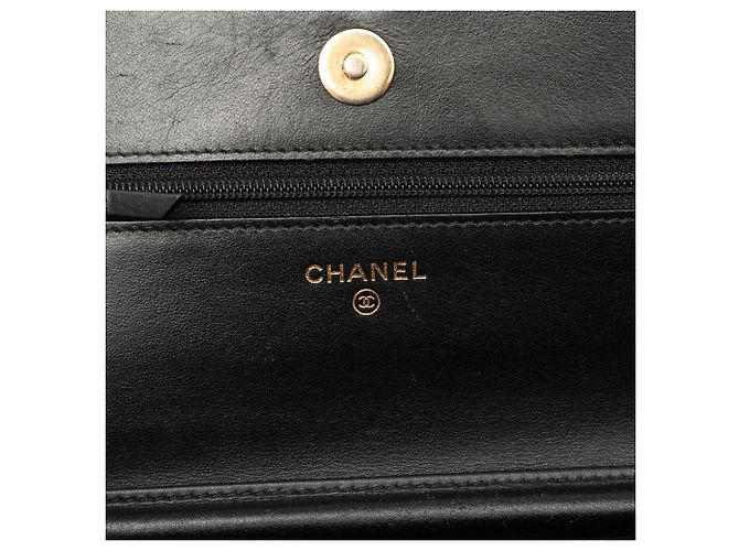 Chanel CC Filigree Wallet On Chain aus schwarzem Kaviarleder - Ansicht 6