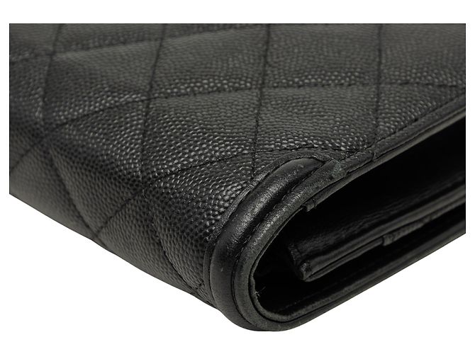 Chanel CC Filigree Wallet On Chain aus schwarzem Kaviarleder - Ansicht 9