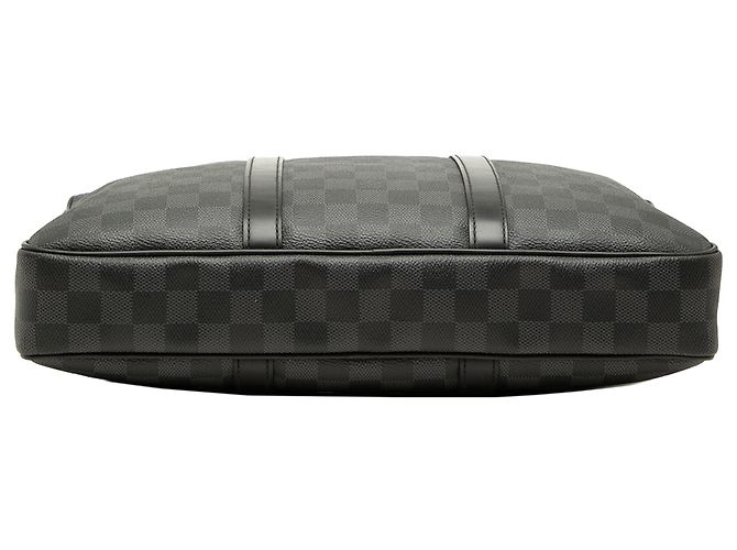 Louis Vuitton Black Damier Graphite Porte Documents Voyage PM Nero - vista 3