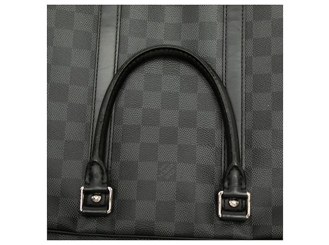 Louis Vuitton Black Damier Graphite Porte Documents Voyage PM Nero - vista 6