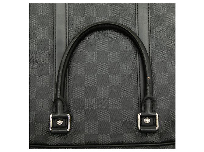 Louis Vuitton Black Damier Graphite Porte Documents Voyage PM Nero - vista 7