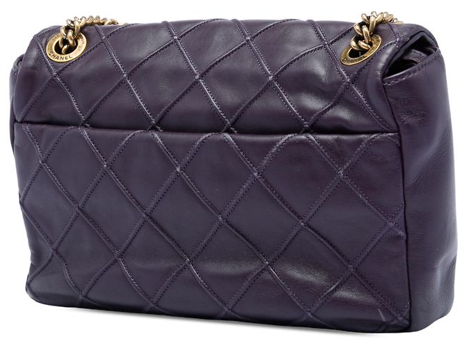 Chanel Purple Small Diamond Debossed Calfskin Reissue 2.55 Cosmos Flap Porpora - vista 2