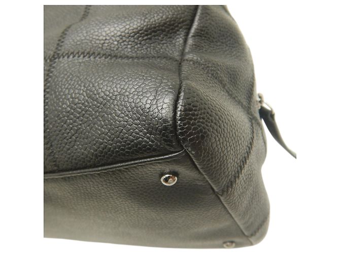 Borsa a tracolla Chanel Black Chocolate Bar Caviar Nero - vista 15