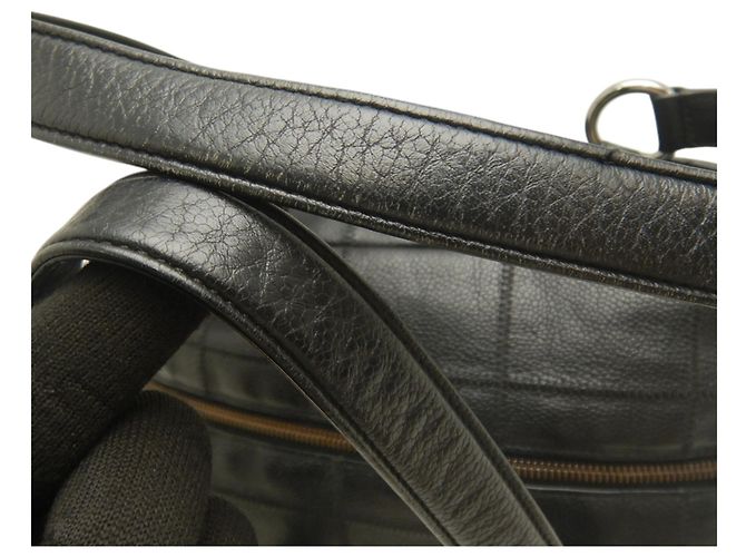 Borsa a tracolla Chanel Black Chocolate Bar Caviar Nero - vista 18