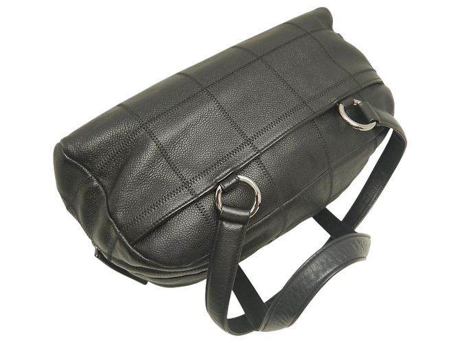 Borsa a tracolla Chanel Black Chocolate Bar Caviar Nero - vista 3
