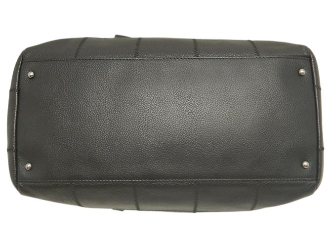 Borsa a tracolla Chanel Black Chocolate Bar Caviar Nero - vista 4