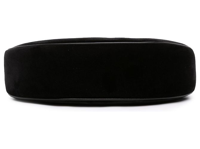 Céline Borsa a tracolla Ava in velluto nero con strass Triomphe Celine - vista 3