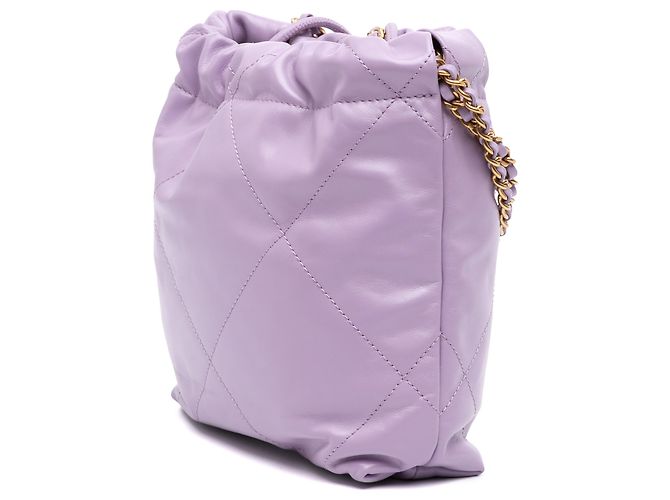 Borsa Chanel 22 Mini in vitello lucido viola Porpora - vista 2