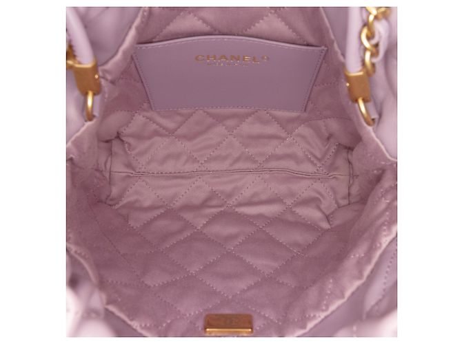 Borsa Chanel 22 Mini in vitello lucido viola Porpora - vista 4