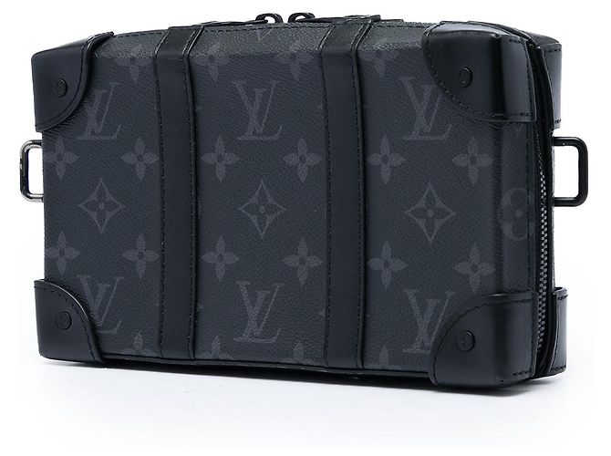 Louis Vuitton Black Monogram Eclipse Soft Trunk Wallet Crossbody Negro - vista 2