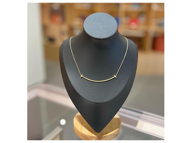 Collana con pendente Tiffany & Co. T Smile D'oro - vista 3