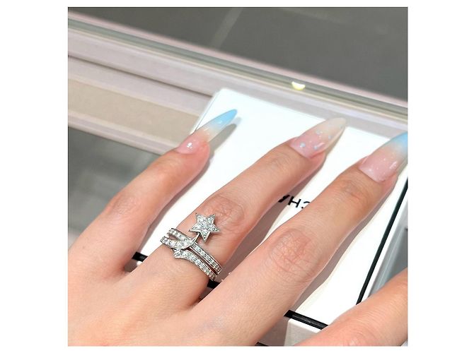 Anello Chanel Comète in oro bianco 18K e diamanti Argento - vista 8