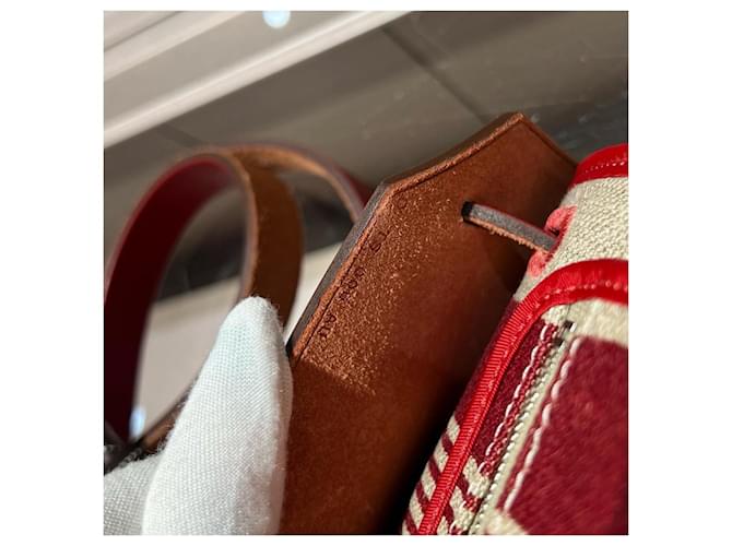 Borsa Hermès Herbag Zip 31 Rosso Beige - vista 9