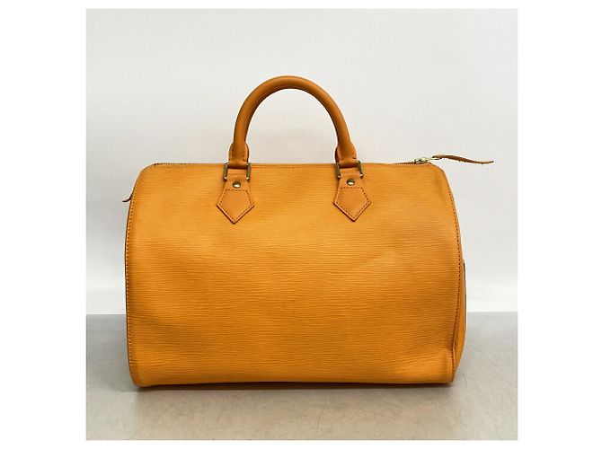 Borsa Louis Vuitton Epi Speedy 30 in Mandarin Grigio - vista 10