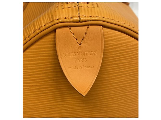 Borsa Louis Vuitton Epi Speedy 30 in Mandarin Grigio - vista 5