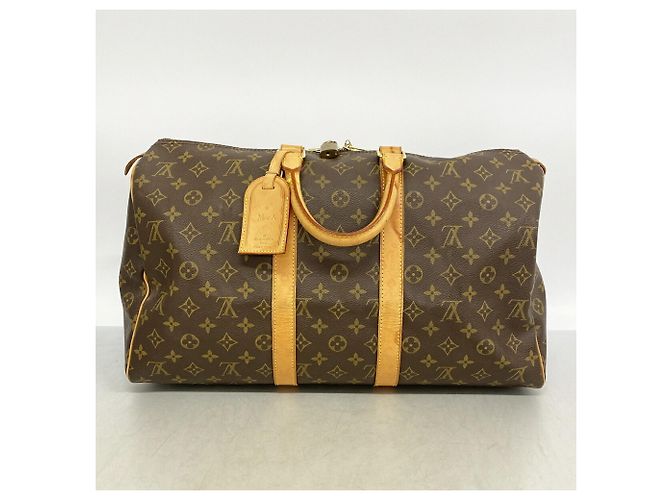 Borsa Boston Louis Vuitton Keepall 45 Monogram Marrone - vista 13
