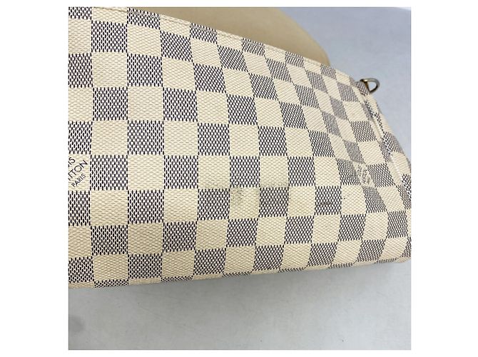 Borsa Louis Vuitton Damier Azur Favorite MM Bianco - vista 10