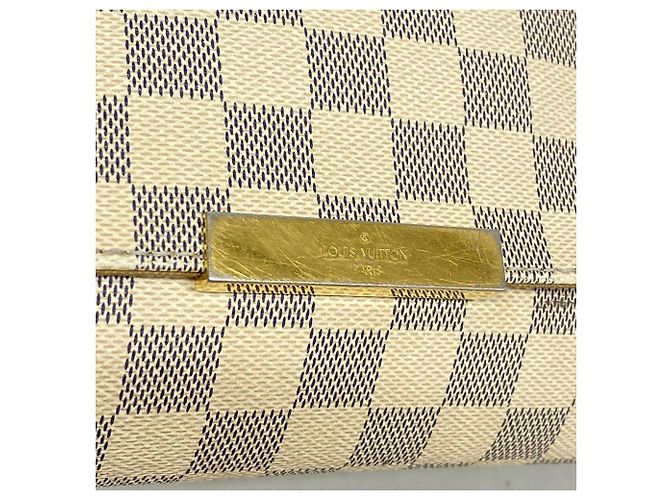 Borsa Louis Vuitton Damier Azur Favorite MM Bianco - vista 13