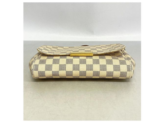Borsa Louis Vuitton Damier Azur Favorite MM Bianco - vista 3