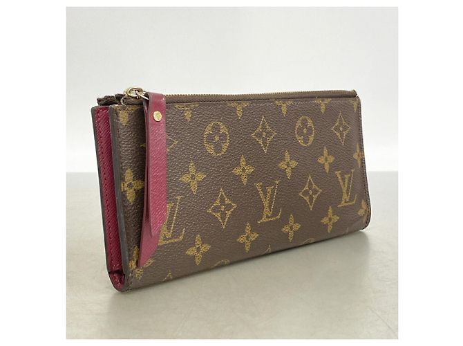 Louis Vuitton Monogram Portefeuille Adele Long Wallet Braun Fuschia - Ansicht 2