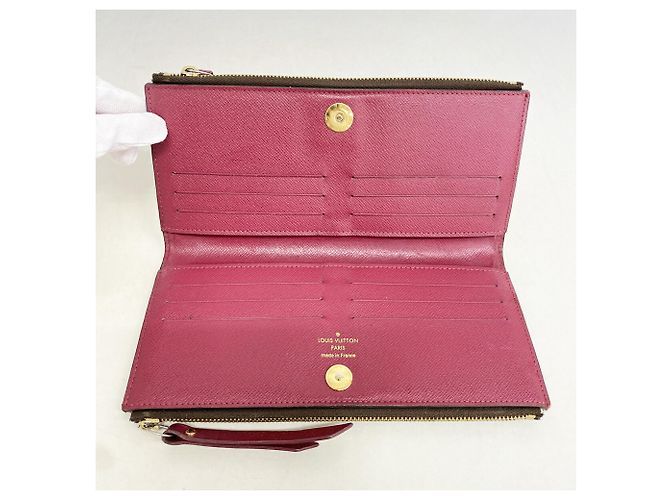 Louis Vuitton Monogram Portefeuille Adele Long Wallet Braun Fuschia - Ansicht 3
