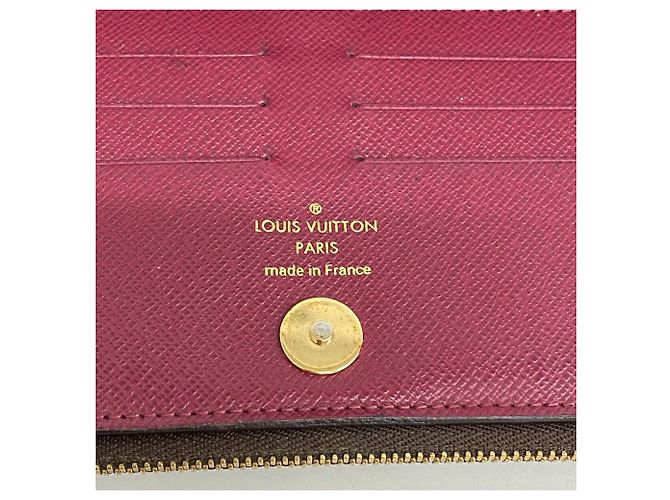 Louis Vuitton Monogram Portefeuille Adele Long Wallet Braun Fuschia - Ansicht 4