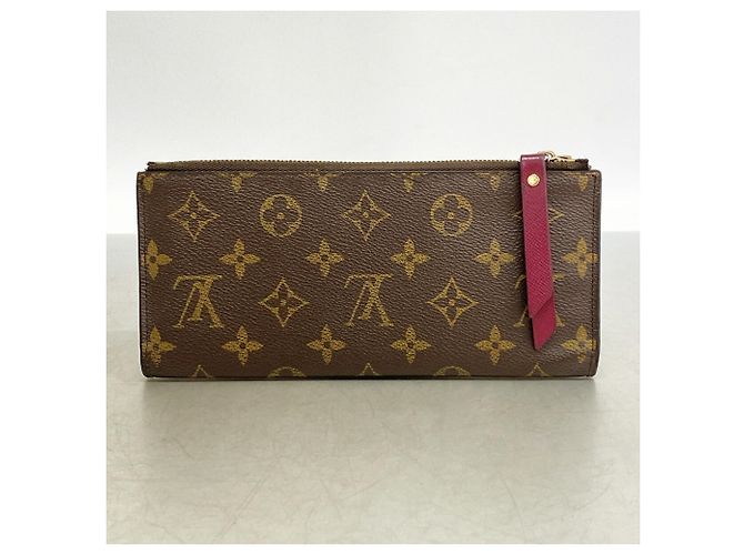 Louis Vuitton Monogram Portefeuille Adele Long Wallet Braun Fuschia - Ansicht 7