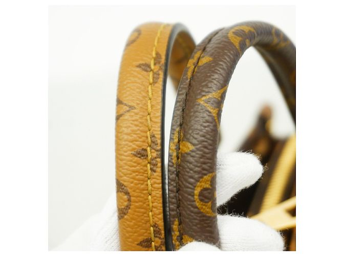 Borsa Louis Vuitton Monogram Giant Reverse OnTheGo EW Marrone - vista 8