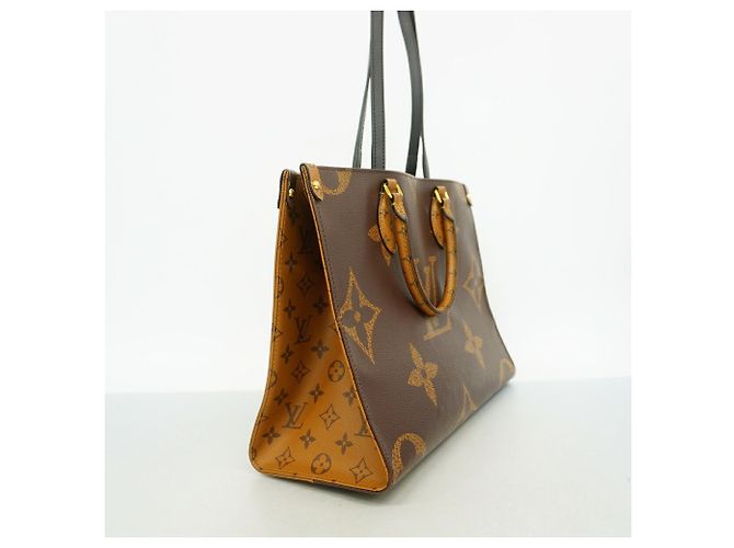 Borsa Tote Louis Vuitton Monogram Giant Reverse OnTheGo MM Marrone - vista 2