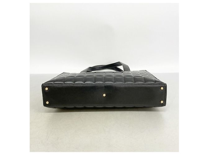 Chanel Tote Bag aus schwarzem Lammleder - Ansicht 3