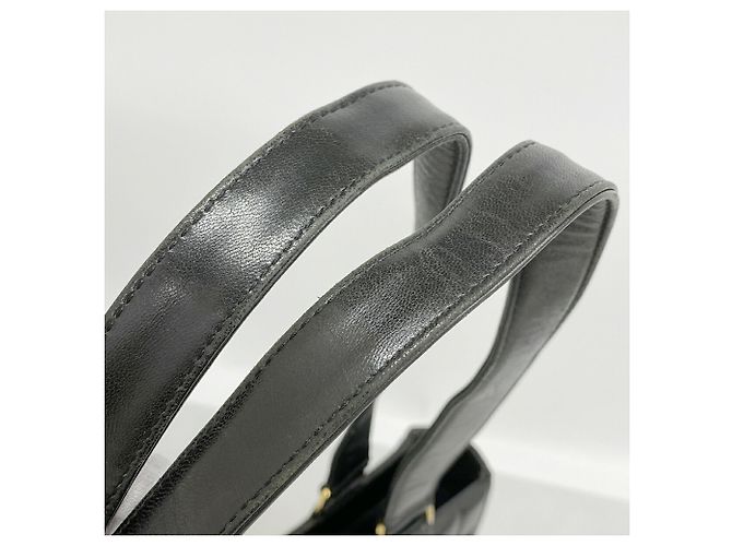 Chanel Tote Bag aus schwarzem Lammleder - Ansicht 7