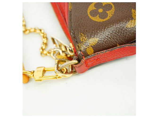 Louis Vuitton Monogram Pallas Clutch Handbag M41638 Brown Fuschia - view 7